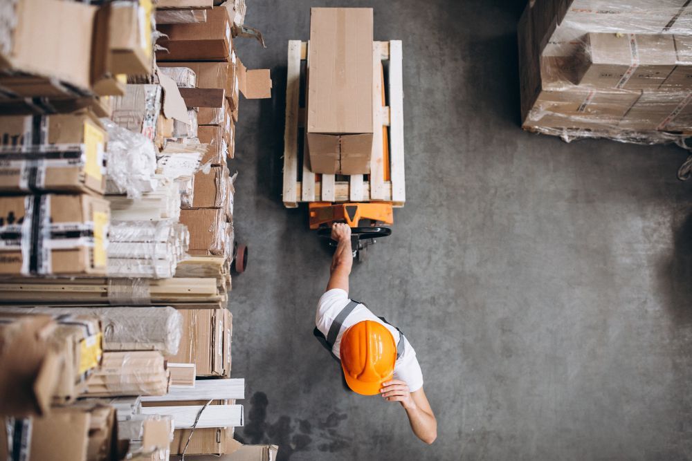 logisticien vue de dessus
